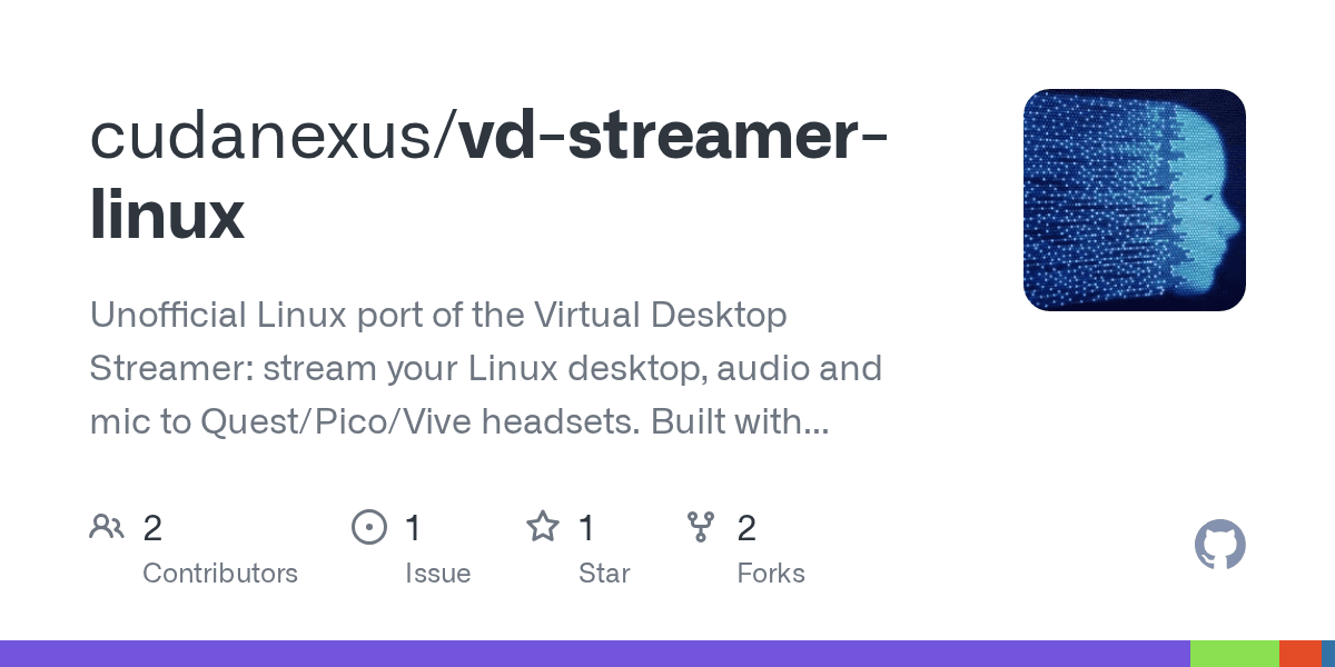 Image from Unofficial Linux Port of the Virtual Desktop Streamer
