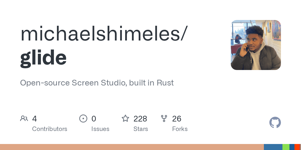 Image from Glide: open-source Screen Studio alternative in Rust, behaviour analysed with REA